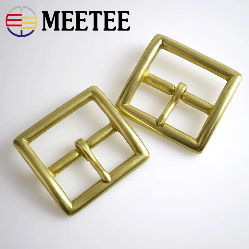 Пряжка для ремня Meetee из чистой латуни с язычком 38/40 мм ковбойский ремень косплея