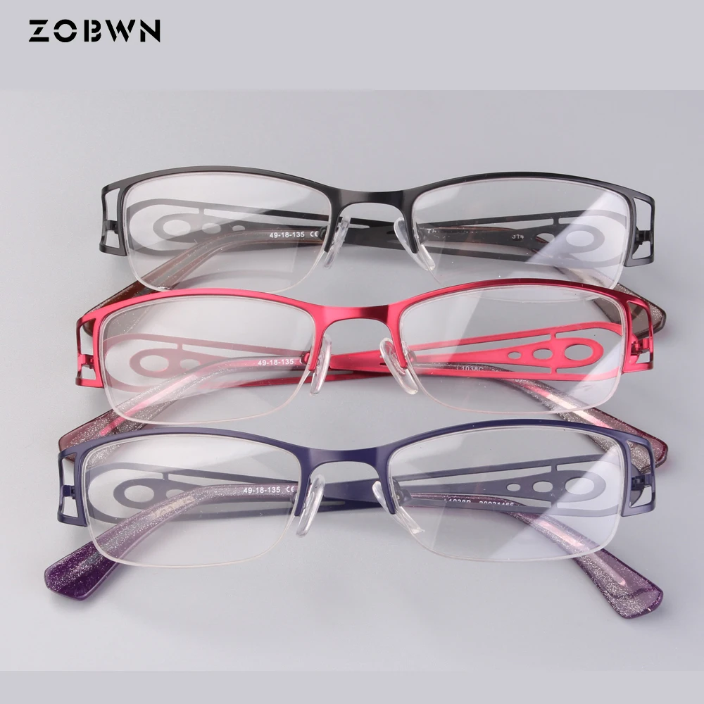

Mix wholesale high quality but cheap Eyeglasses ladies red Optical Frame Black Eye Glasses half Frame for myopia Spectacle Women