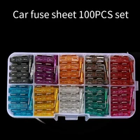 medium sized automobile fuse 2a3a5a7 5a10a15a20a225a30a35a box with 100 fuse pieces