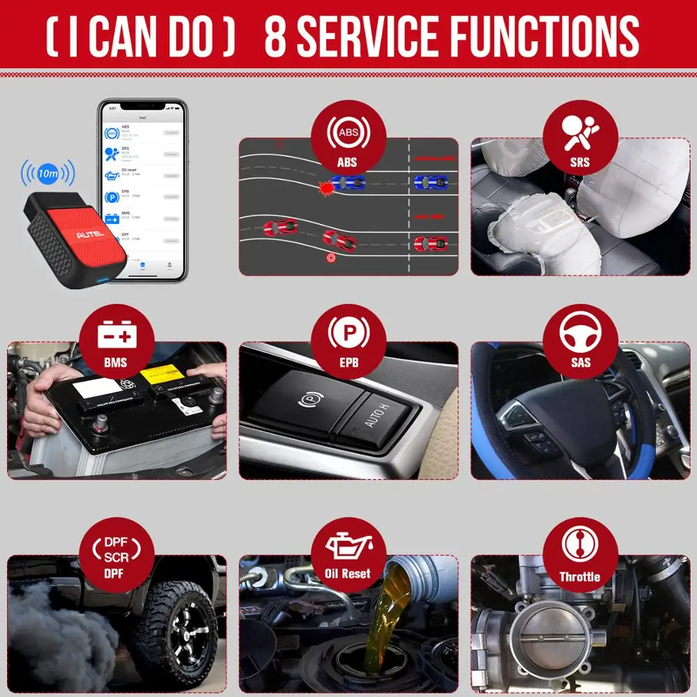 Autel AP200C беспроводной сканер OBD2 считыватель кодов Bluetooth + 8 горячих услуг ABS Bleed