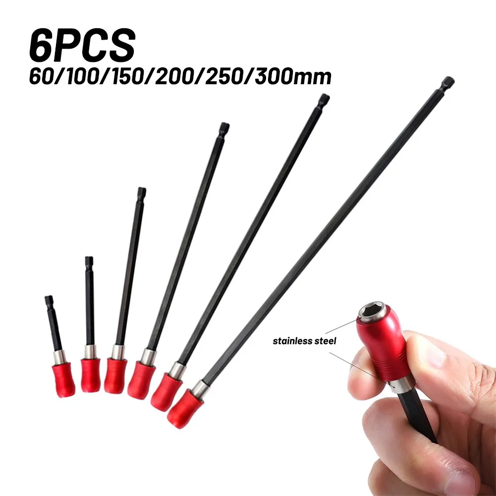 

Magnet Extension Rod Set Stainless Steel Various Size Workshop 6-piece