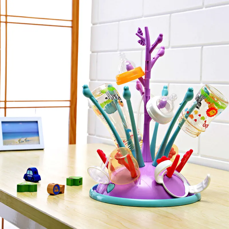 

Newborn Products Drying Rack Baby Bottles Drainer Holder Feeding Drying Cup Rack Milk Bottle Storage Infant Pacifier Portable