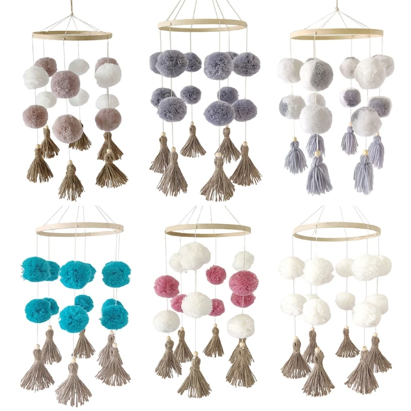 Скандинавская детская кроватка деревянная Мобильная погремушка красочный