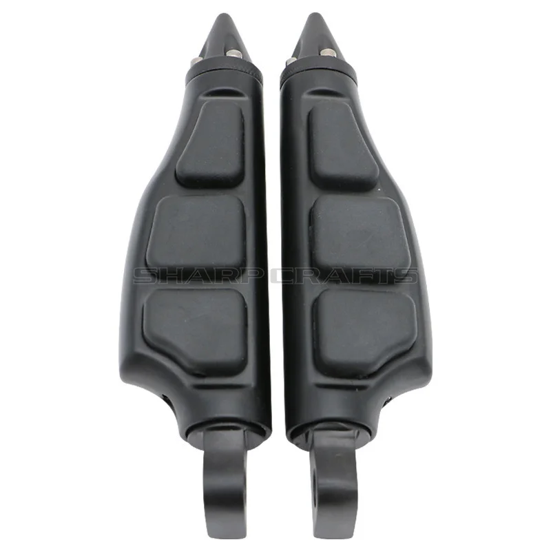 H-Black 2x мужское крепление мотоцикла CNC Алюминиевые Подножки для ног для Harley Sportster Iron Touring Custom Dyna Fat Bob Softail Fat Boy - Цвет: H-Black