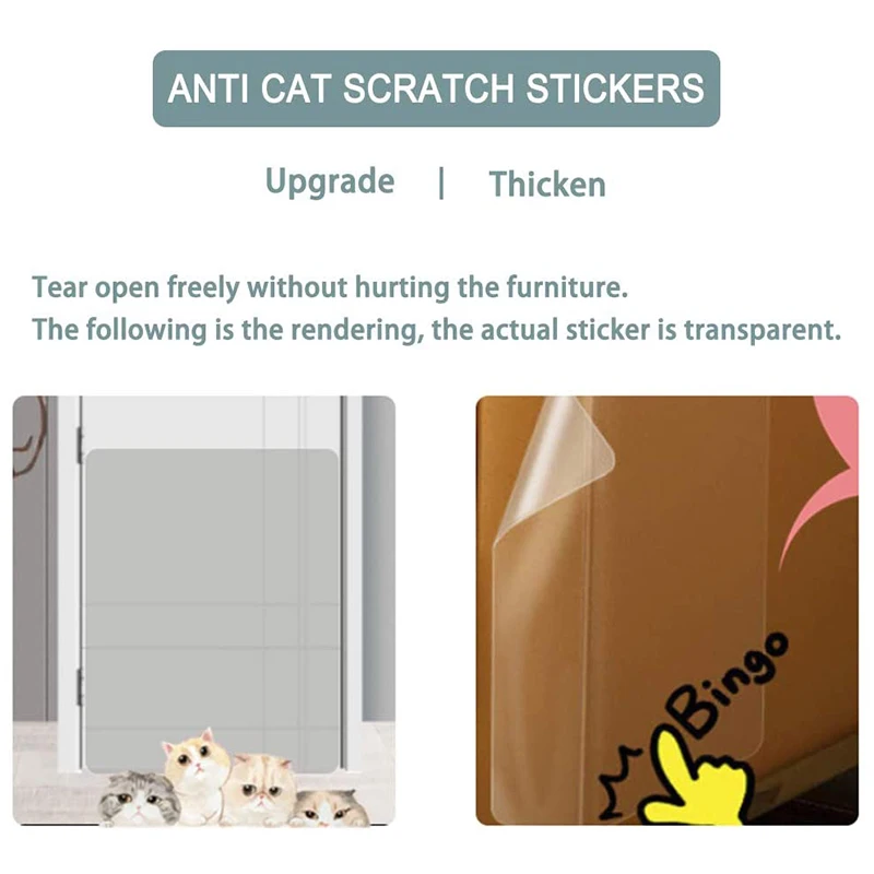 

New 10 Pieces of Transparent Cat Training Tape, Sofa Protective Cover, Sofa, Door, Car Seat Protective Cover