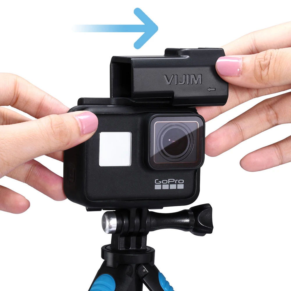 VIJIM GP-3 Gopro держатель микрофона быстроразъемного адаптера для оригинала caseGopro 7/6/5