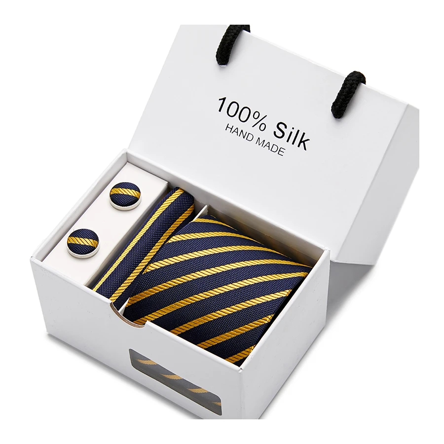 Горячая Распродажа красивый ручной работы новейший дизайн галстук накидка карманные квадраты набор запонок галстук коробка с принтом официальная одежда
