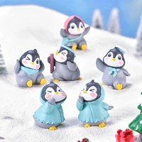 16pcs penguin figurines mini penguin small toy decorative animals ornament for home table desk garden bonsai landscape hk3