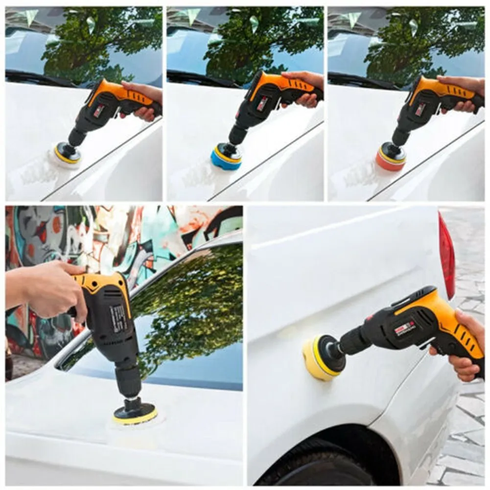 

24PCS 3-Inch Polishing Pad Sponge Buff Buffing Kit Set For Car Polisher Tools Car Polisher Tools With Microfiber Detailing Rags