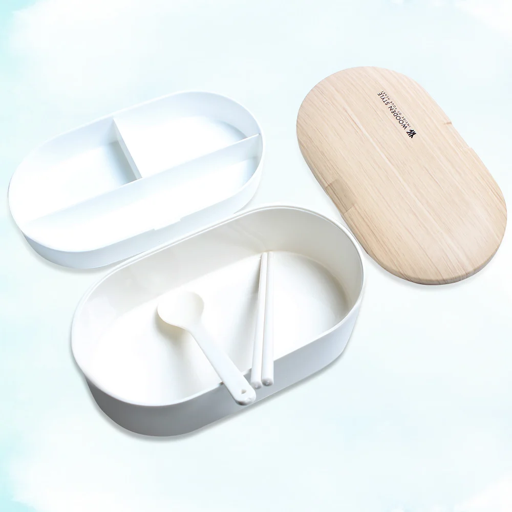 

2-layer Japanese Microwavable Lunch Boxes Wood Bento Box for Kids Porta Comida Children Fruit Snack Case Portable Food Container