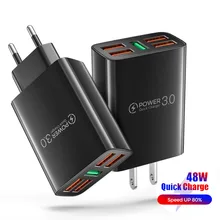 5A 48W 5 USB Fast Charger Quick Charger3.0 Universal Wall For iPhone 12 11pro Samsung Xiaomi Mobile Phone Chargers Fast Charging