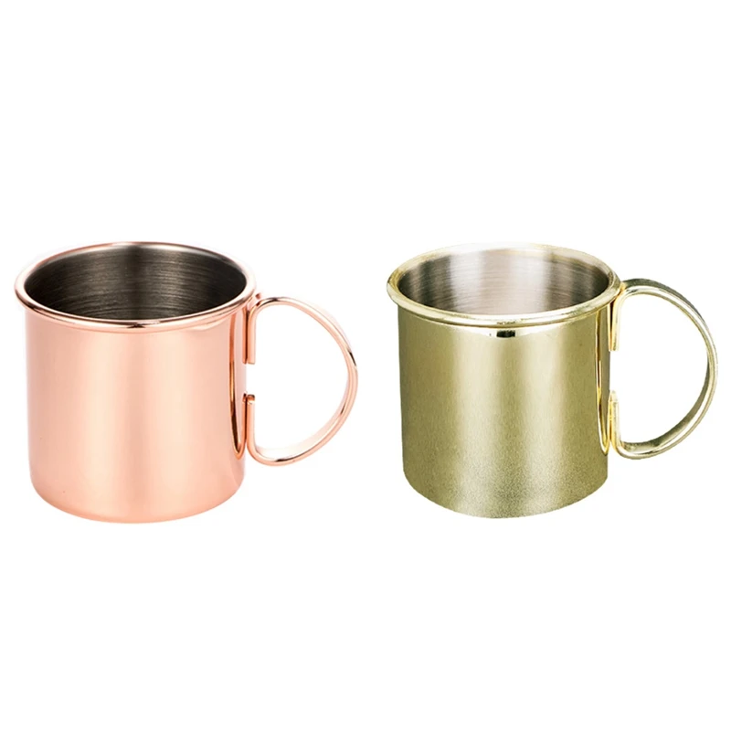 

500ML Stainless Steel Mug Handle European American Style Moscow Mule Cocktail Glass Restaurant Bar Cold Drink Cup