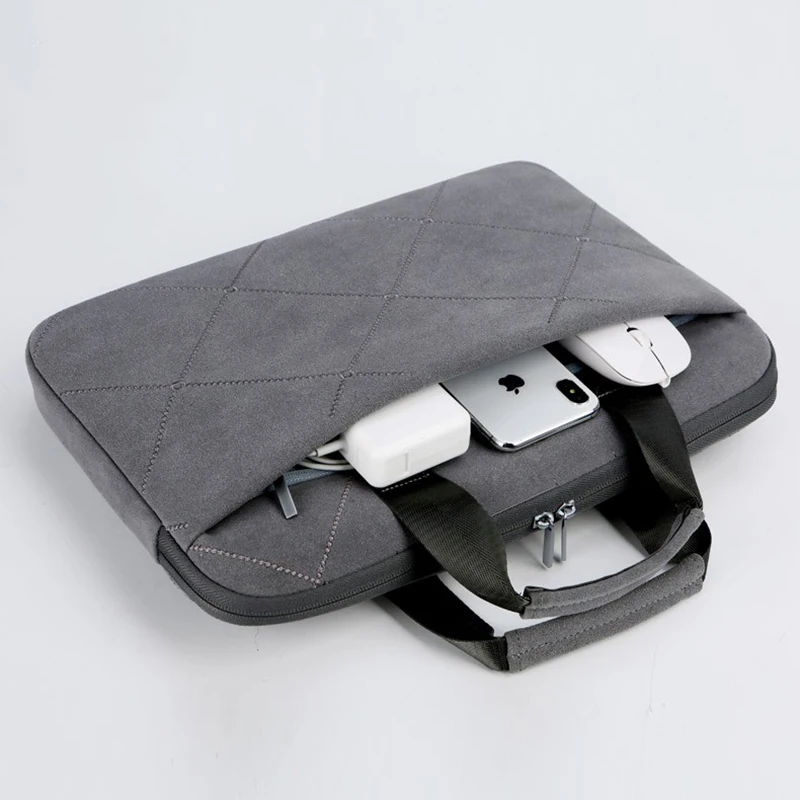 Деловой портфель унисекс сумка для ноутбука 14 дюймов вместительная из матовой