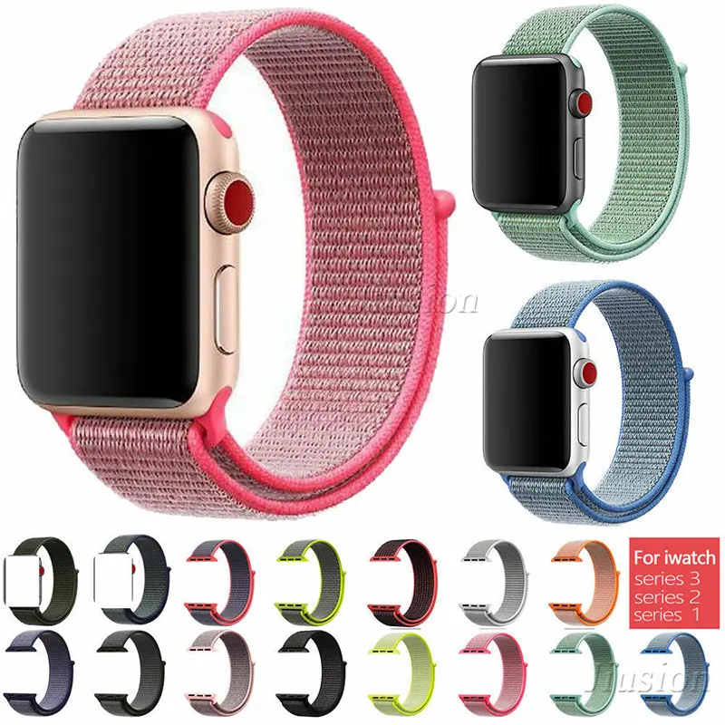 Для Apple Watch версии 4/3/2/1 нейлон Smartwatch band мягкий дышащий спортивный бесшовный Iwatchband