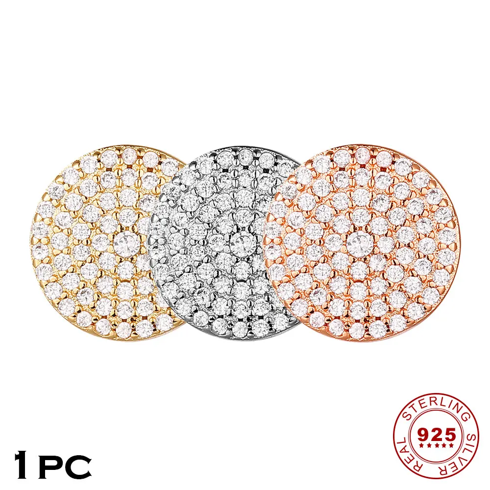 

925 silver Clips Charm Fit for Original PanBrand Reflexions Mesh Bracelet 925 Sterling Silver Gold Color Rose Jewelry Charm