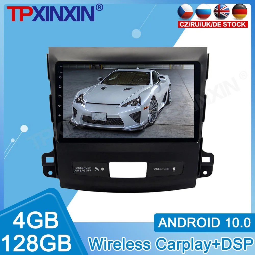 

Android 10 4G + 64G для Mitsubishi Outlander автомобильный DVD мультимедийный плеер радио головное устройство GPS навигационная система DSP Carplay