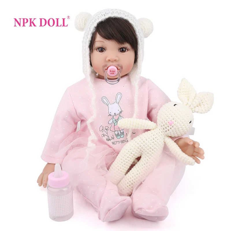 NPKDOLL Reborn Baby Doll Реалистичного малыш Boneca Menina 22 дюймов милый прекрасный