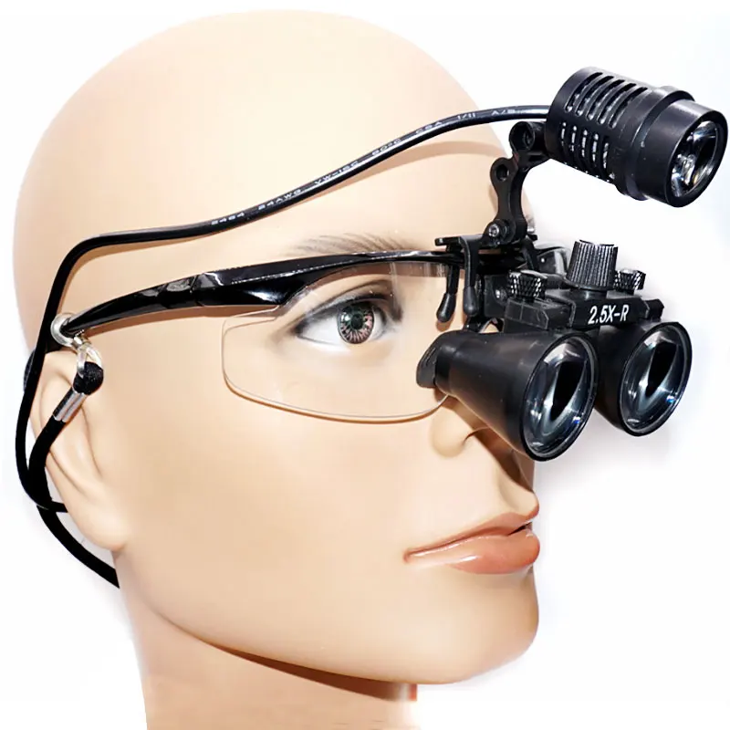 Светодиодный бинокль с подсветкой 2.5X 330 мм хирургическая лупа для стоматолога