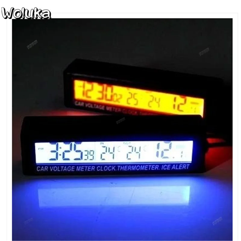 Электронные часы тонкие Автомобильные электронные на солнечной батарее с ЖК