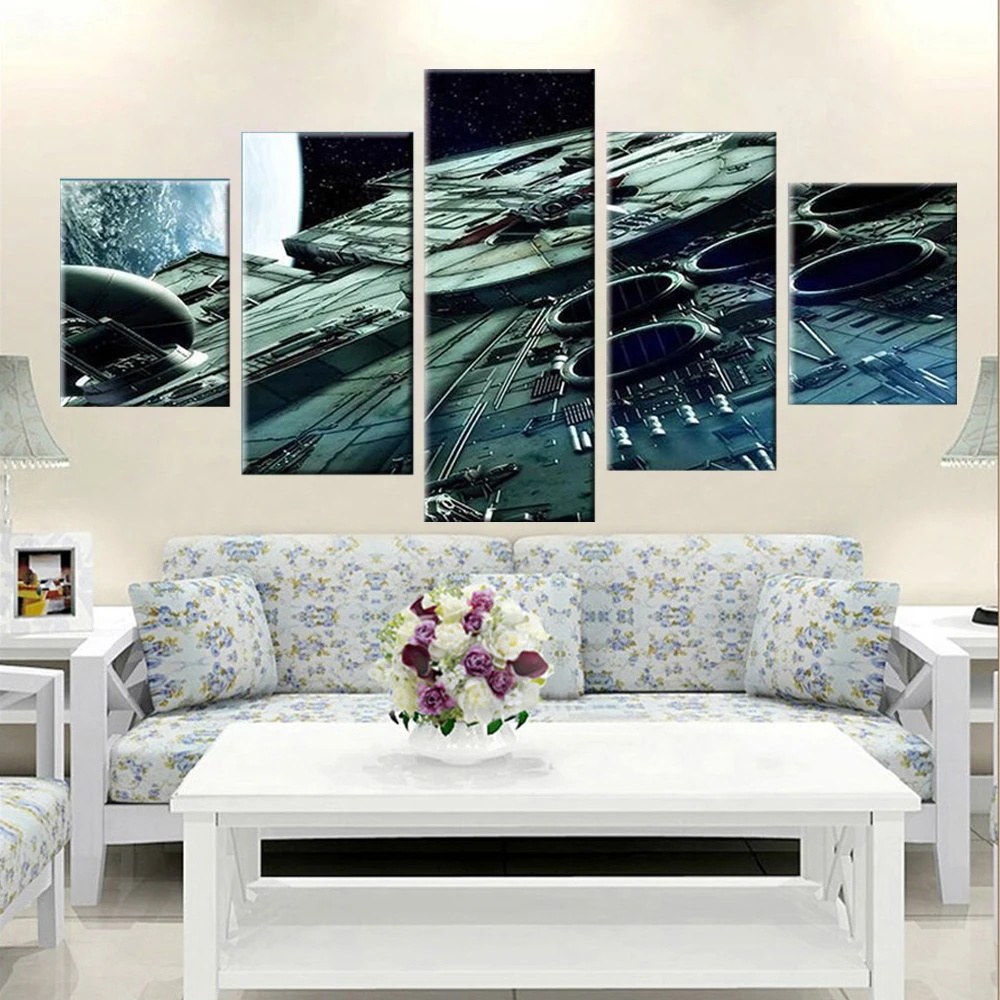 

5 Panel Canvas Art Wall Decor American Style Movie Poster Modern Home Decorative Framework Living Room Modular Pictures