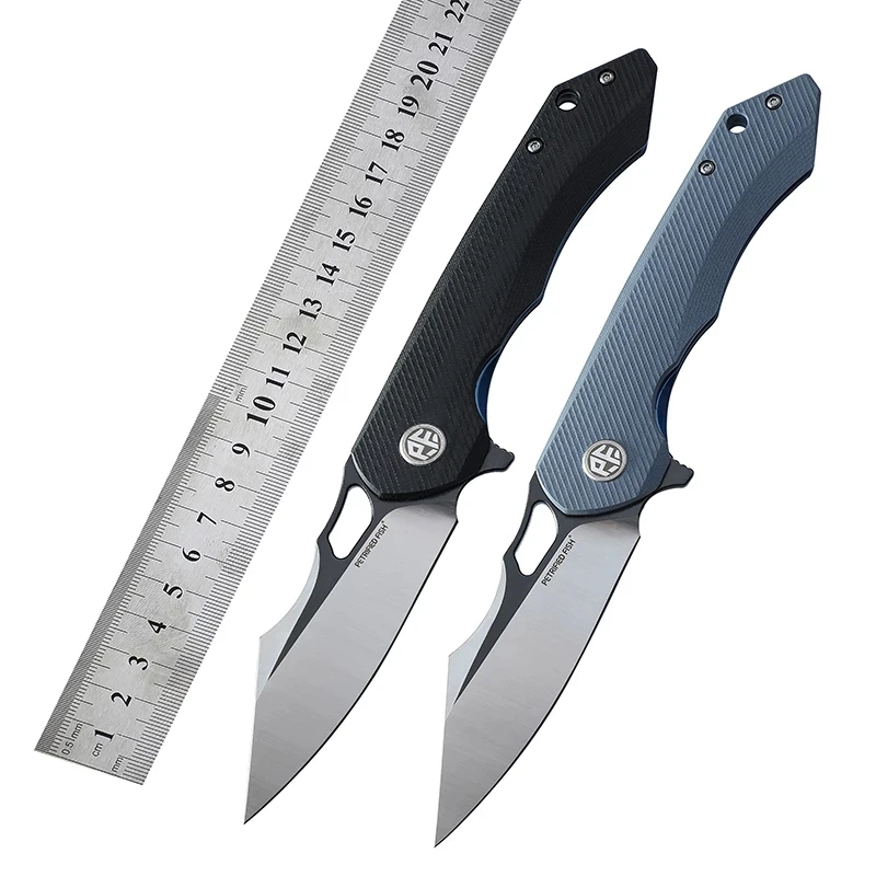 

Petrified fish 919 D2 steel blade Hunting knives folding knife G10 handle jackknife outdoor camping climbing EDC tool