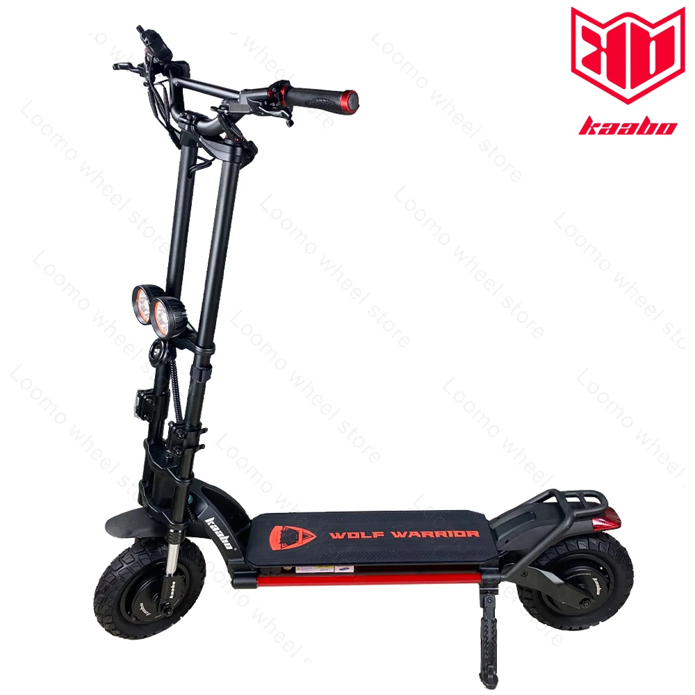 Günstig Original Kaabo Wolf Krieger X 10 Zoll 60V 28AH LG Batterie Top Geschwindigkeit 70 Km/h Elektrische Roller Mit Hydraulische Dämpfung