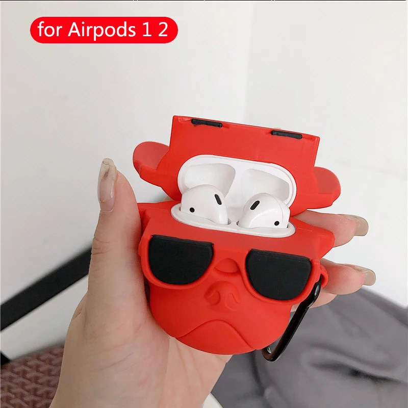 Для Apple Airpods чехол силиконовые милые аксессуары для мультяшных Airpods 2 Наушники коробка Беспроводная bluetooth-гарнитура защитный чехол
