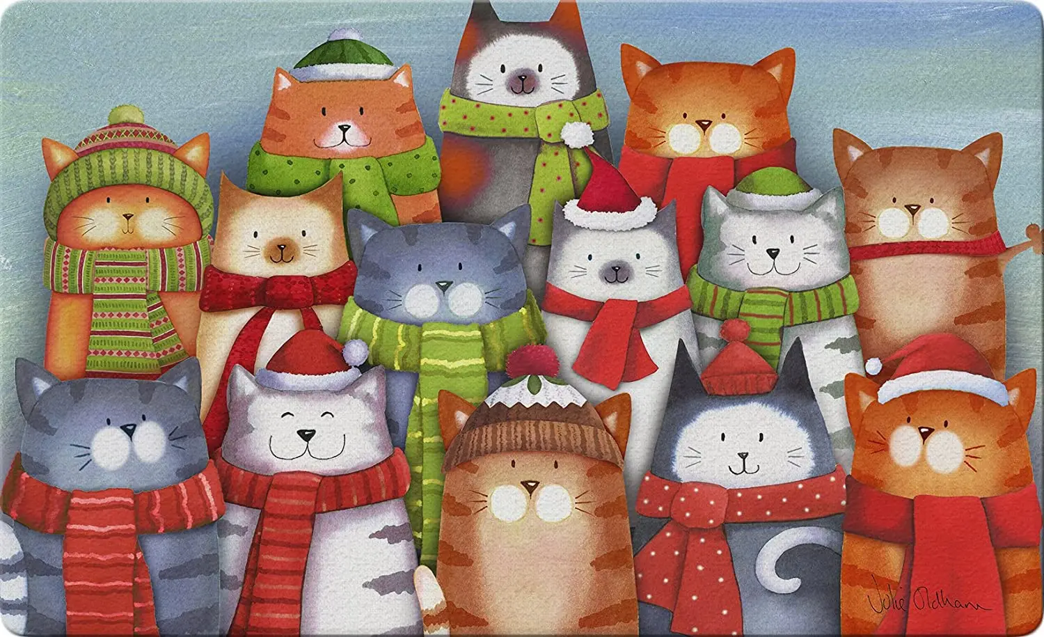 коврик входной двери декор для дома Рождественский мультяшный Коврик с