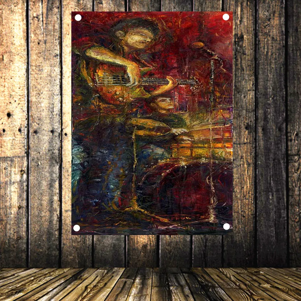 Ностальгическая музыка Ретро Рок-Группа Звездный плакат американский кантри