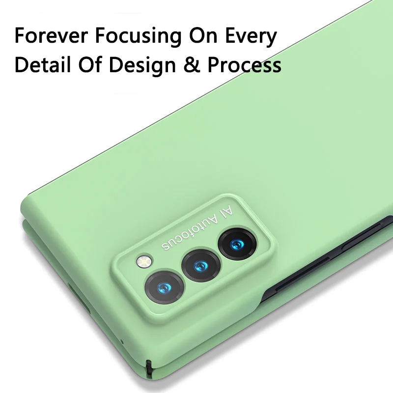 pc silicone phone bag case for samsung galaxy z fold 2 case silicon smartphone accessories ultra thin shockproof bumper case free global shipping