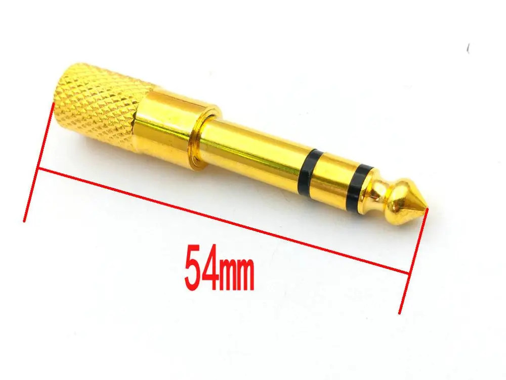 2 шт. медные стереонаушники 6 3 мм 1/4 дюйма с наружной резьбой на 5 1/8 внутренней