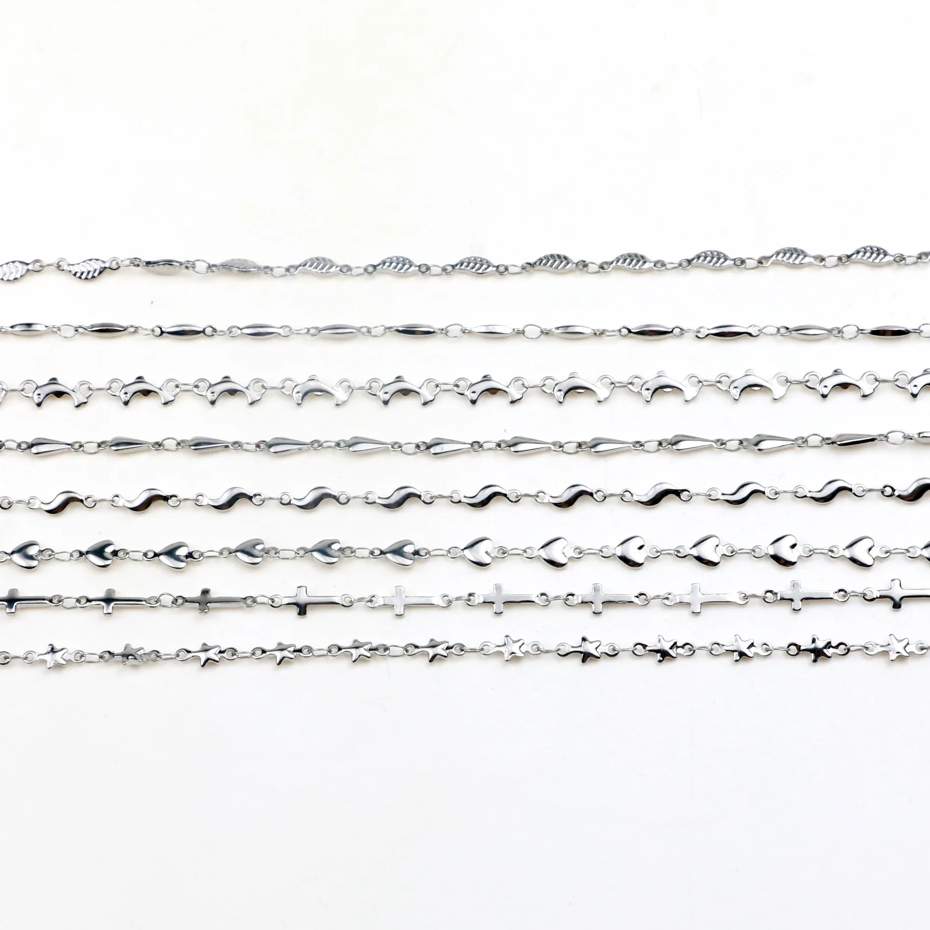 Цепочка Из Нержавеющей Стали с металлическими звеньями фурнитура сделай сам для