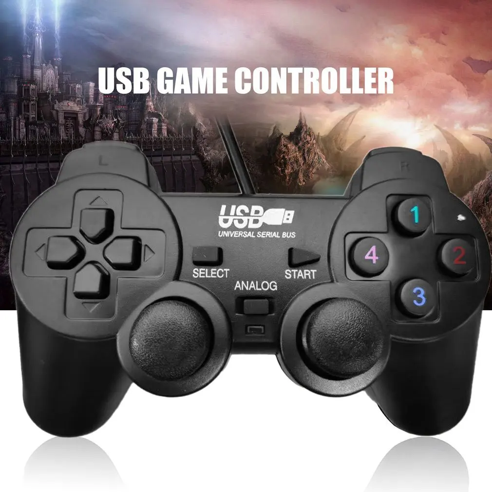 Новый джойстик 2019 геймпад USB 2 0 Shock Joypad игровой контроллер для ПК ноутбука