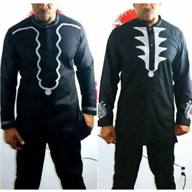 Африканская мужская одежда H & D Дашики базин богатая африканская рубашка для