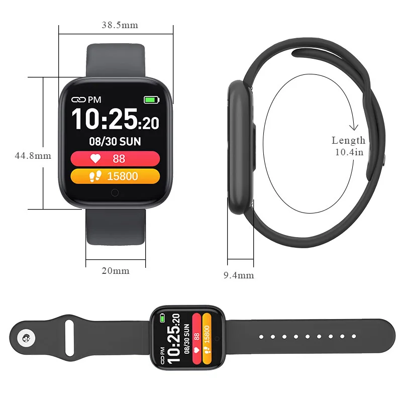 

T85 Smart Watch Women Men 1.54inch Good Battery Incoming Call Remote Camera Clock Heart Rate Monitor Smartband PK W46 Smartwatch