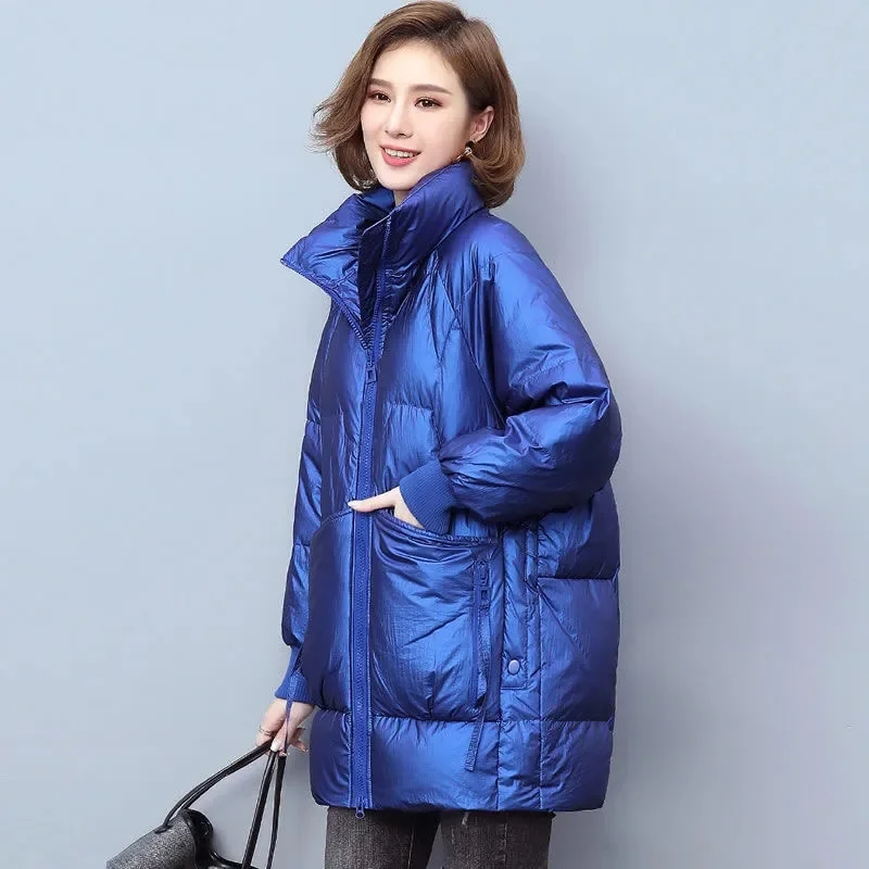 Female Mid-length Fashion Korean Loose Down cotton Jacket Women Down Cotton Jacket 2021 Winter New Padded Down Cotton Coat A532