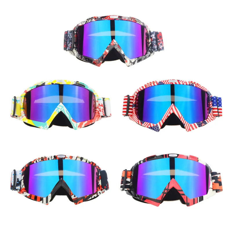 

Motorcycle Goggles ATV Goggles Cross-country Bike Ski Goggles Adjustable Anti-ultraviolet Safety Outdoor Glasses