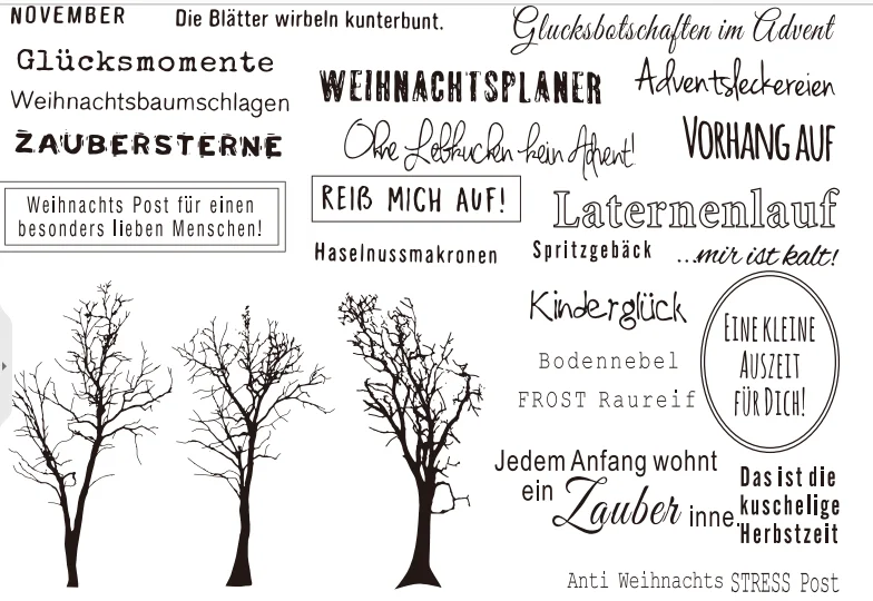 

German Clear Stamps Scrapbook Paper Craft Clear stamp scrapbooking X0296