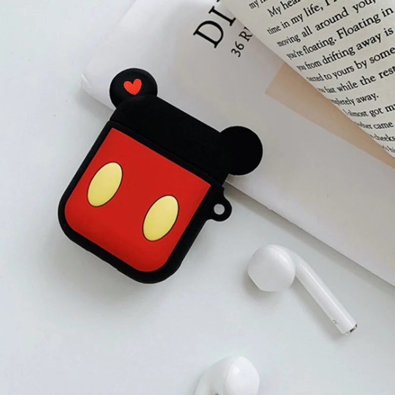 Kingqiu чехол для наушников, чехол для наушников Apple Airpods, чехол для зарядки, 3D мультяшный цветной милый Дисней, коробка для наушников, чехол для Airpod