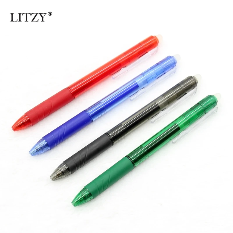 Набор стираемых гелевых ручек 0 5 мм синие/черные/зеленые/красные чернила