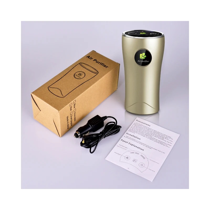 

HOMDD Smart Mini Air Purifier 12V Portable Negative Ion Eliminates Dust Formaldehyde PM2.5 Activated Carbon HEPA Filter For Car