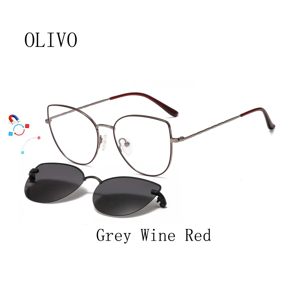 

Polarized Sunglasses Women Men Magnetic Clip On Sunglasses Sun Glasses Women Sunglass Cat Eye Glasses Frame Of Eyeglasses 2021