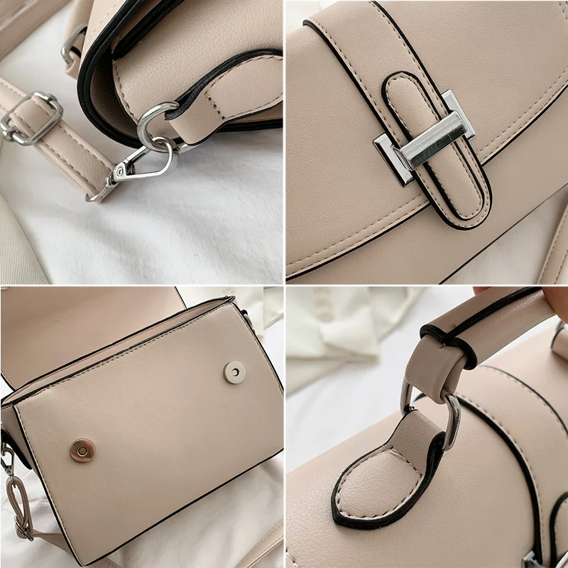 

Shoulder Bag For Women Soft PU Leather Cross Body Adjustable Shoulder Straps Multicolor Handbags Anti-Wear Nails Luxury Flap