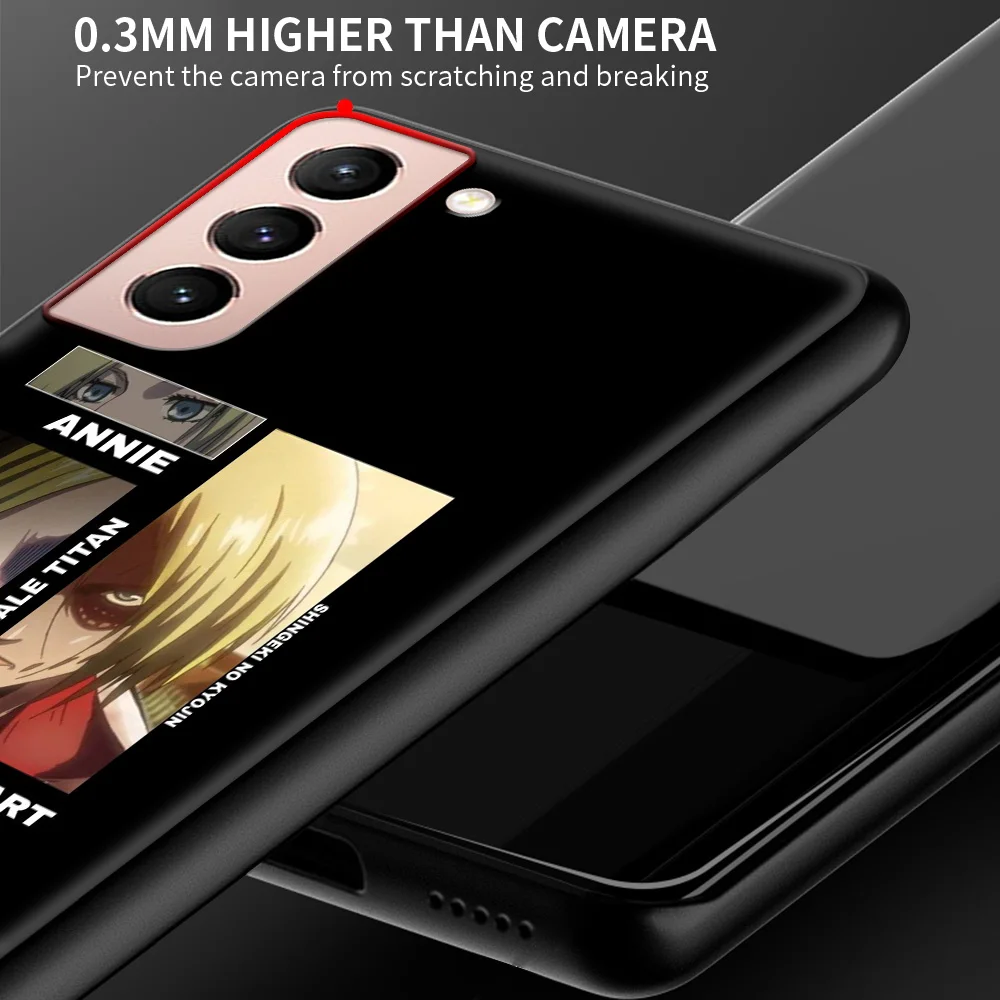 

Silicone Phone Case For Samsung Galaxy S20 FE S21 Ultra 5G S8 S9 S10 Plus Attack On Titan Bumper Shell Cover Coque Fundas