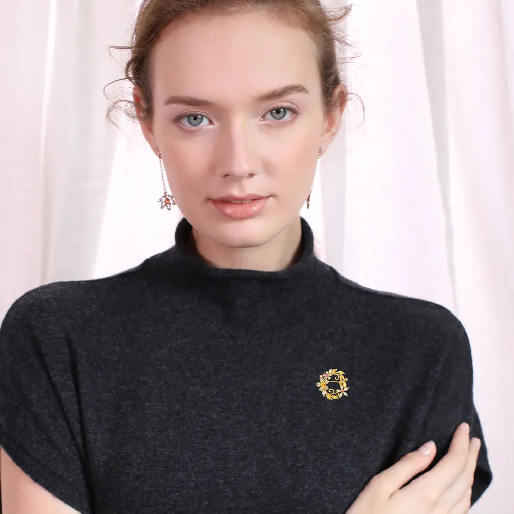 Viennois цветок брошь для свитера женщин классические декоративные шпильки зимний