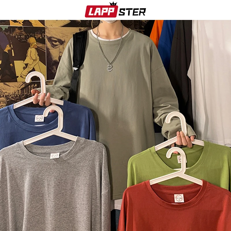 Футболка LAPPSTER мужская оверсайз с графическим рисунком тенниска длинным рукавом