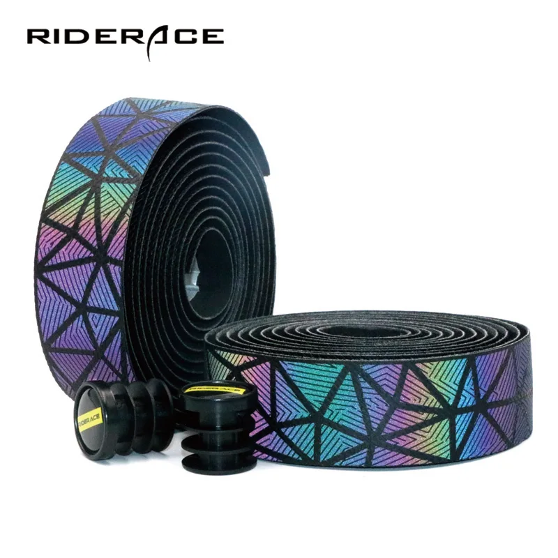 

Bike Handlebar Tape Light Reflective Dazzle Noctilucent Anti-slip Soft PU EVA Handlebar Strap Road Bicycle Hand Bar Grip Tapes