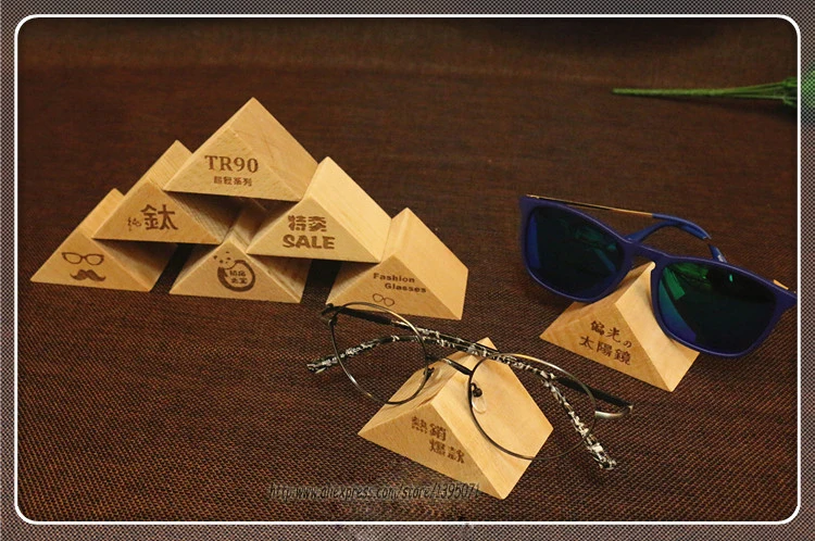 Деревянная витрина для очков ручной работы держатель ювелирных изделий