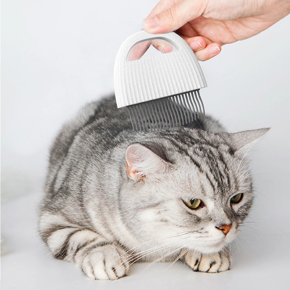 

Portable Pet Hair Remover Handle Hair Remover Grooming Massage Tool Cat Grooming Massage Brush with Shell Shaped dog cleaning