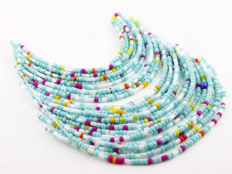 Этническое богемное ожерелье бусы невидимое многослойное из цепочек ювелирные